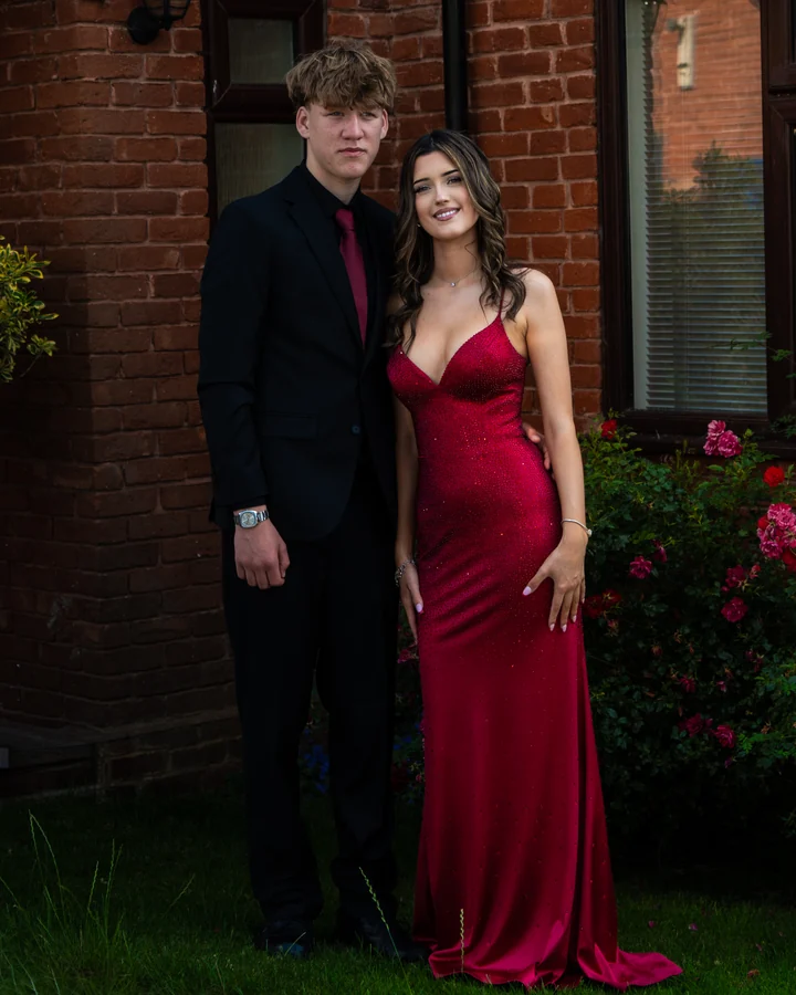 Couple posing together before George Abbot School Prom 2026
